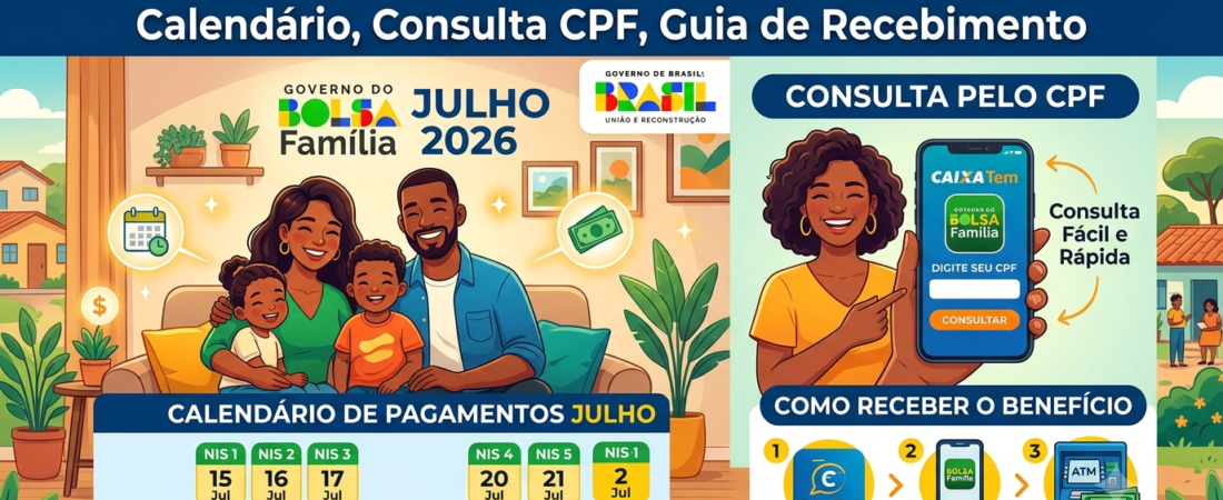 Bolsa Família Julho 2026: Calendário de Pagamento, Consulta Pelo CPF/NIS e Como Receber o Benefício